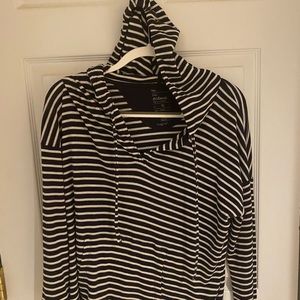 Navy/ White stripe hoody